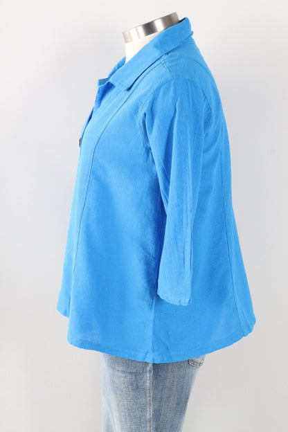 Novelty Button Top Plus - Catalina