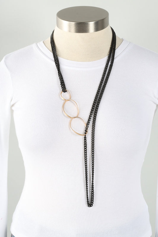 Carmella Necklace - Black & Gold