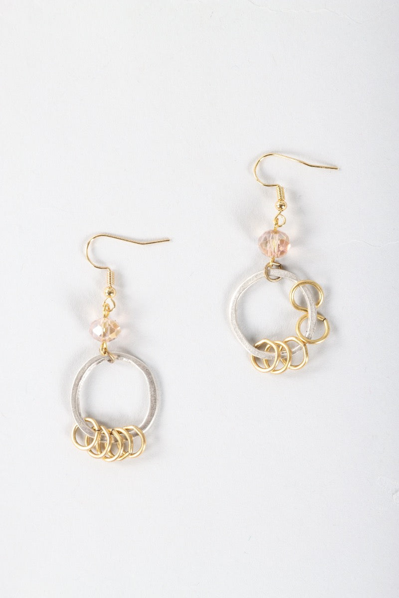 Hoop Rings Earring - Silver & Gold