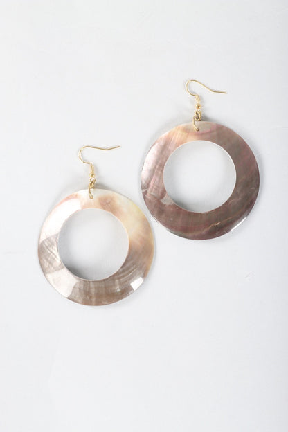 Shell Hoop Earring - Iridescent