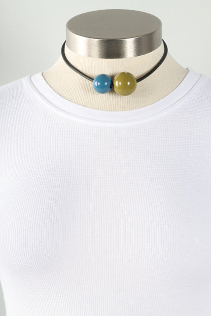 Authenticity Necklace - Olive & Cobalt