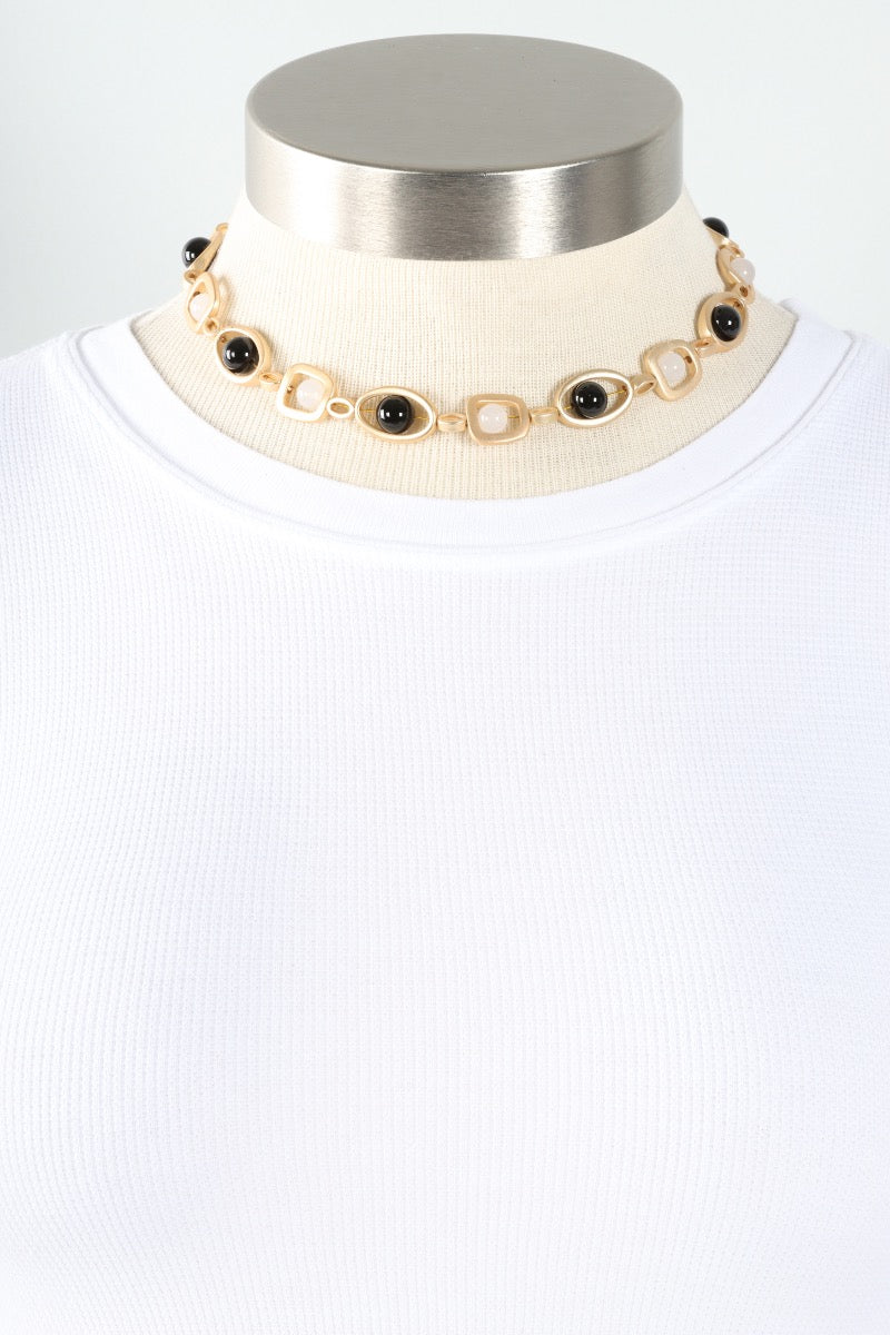 Geo Short Necklace - Gold 