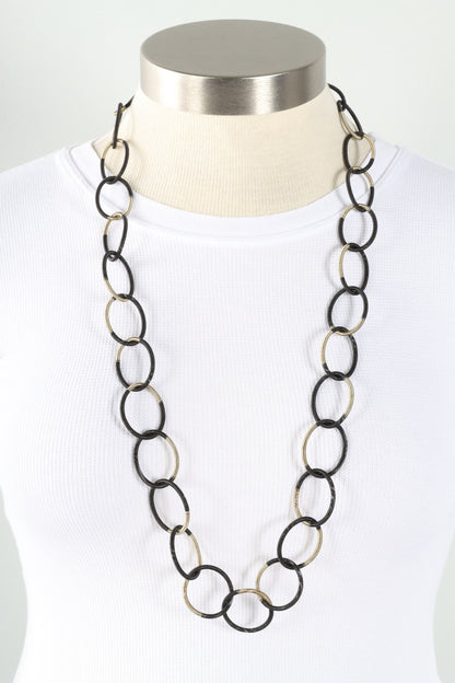 Single Loop Necklace - Bronze & Black