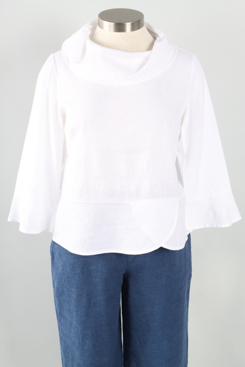 Overlay Flounce Top - White