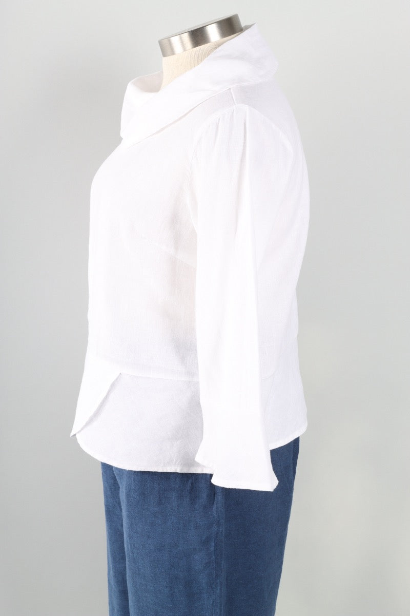 Overlay Flounce Top - White