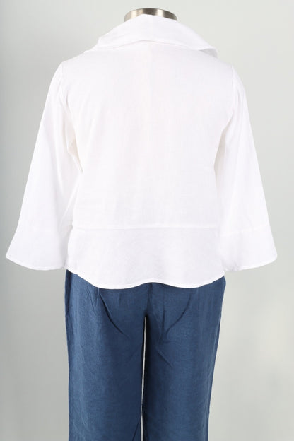 Overlay Flounce Top - White
