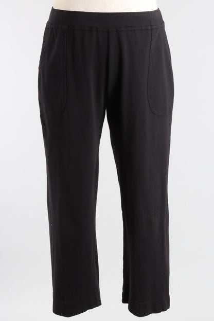 Patch Pocket Crop Pant Plus - Black