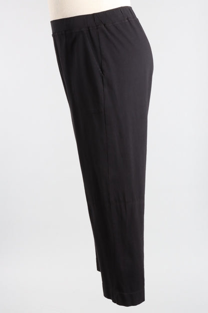 Patch Pocket Crop Pant Plus - Black