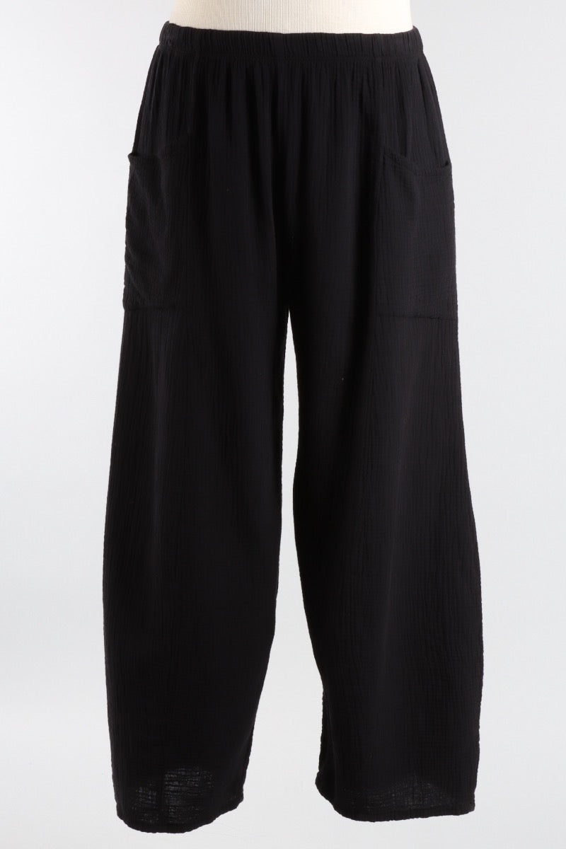 Gauze Lantern Pant - Black 