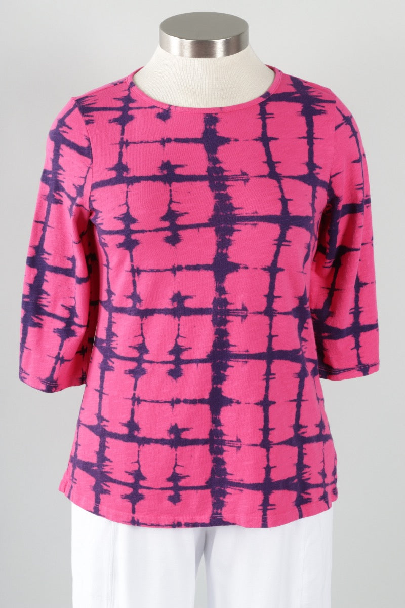 3/4 Sleeve Boatneck - Roja Waterway Print