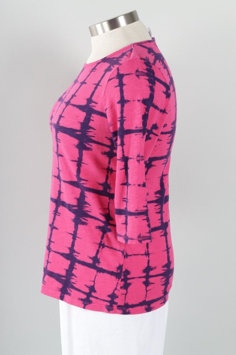 3/4 Sleeve Boatneck - Roja Waterway Print
