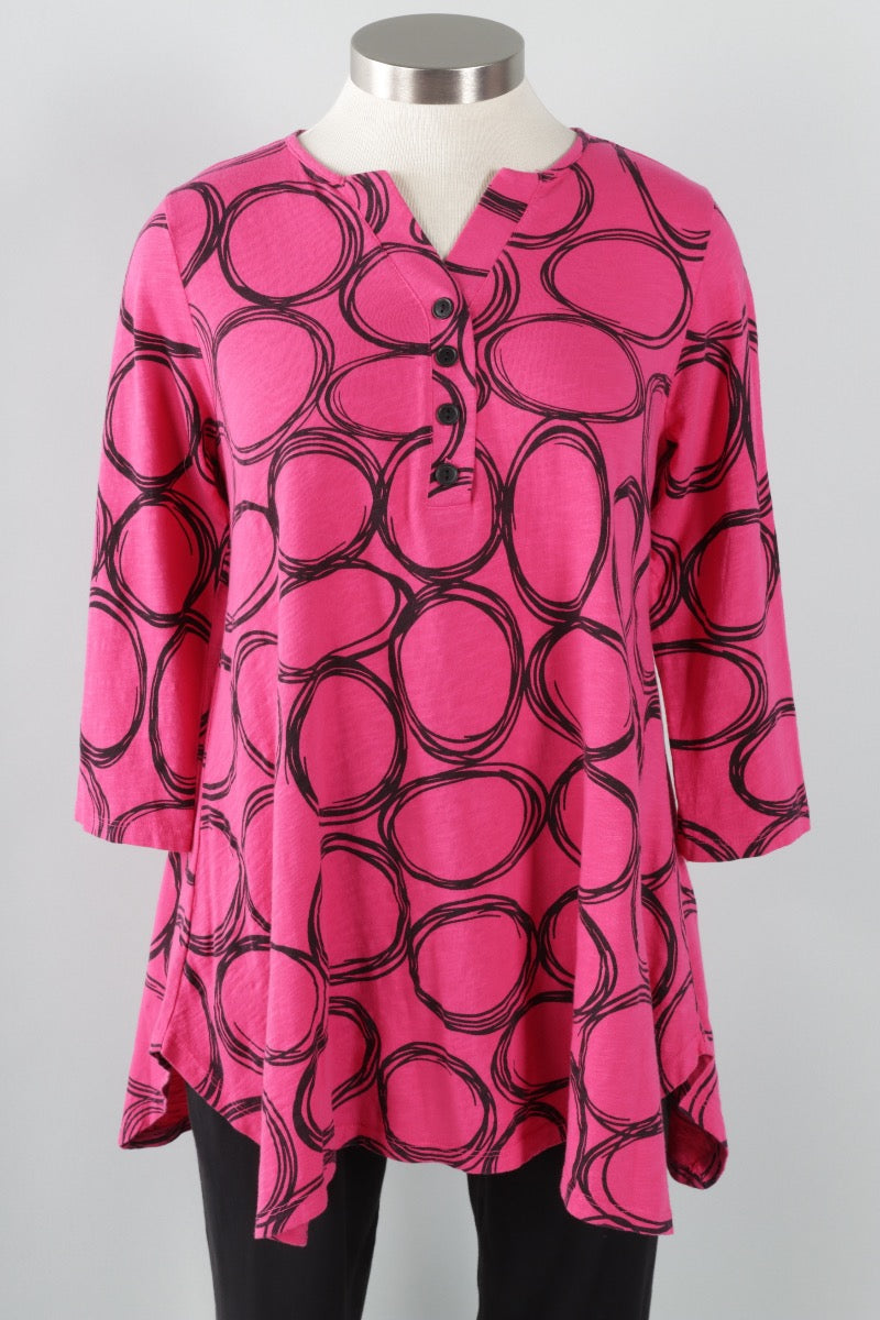 Henley Tunic - Roja Pond Print 
