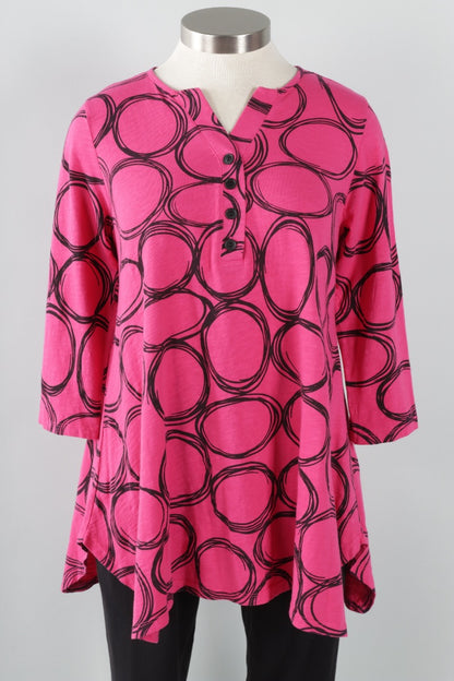 Henley Tunic - Roja Pond Print 
