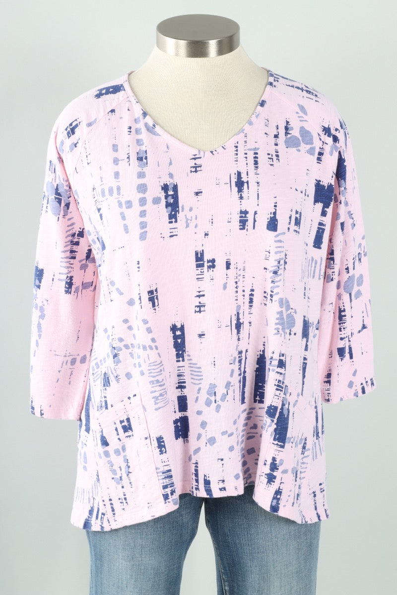 Hi Lo Pocket Tunic - Lullaby Matrix Print 