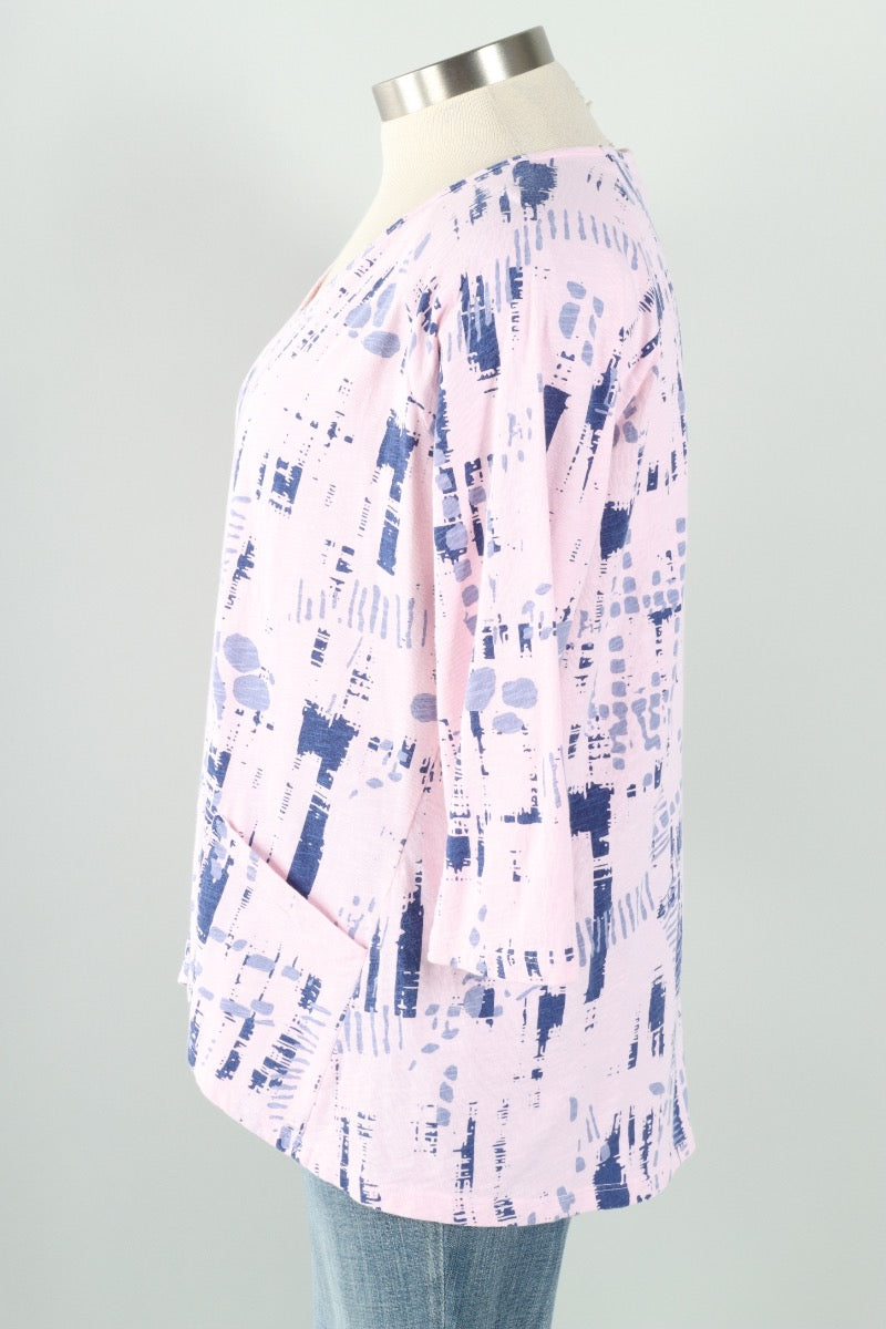 Hi Lo Pocket Tunic - Lullaby Matrix Print 