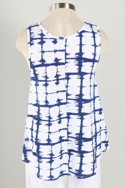 High/Low Tank - White Waterway Print 