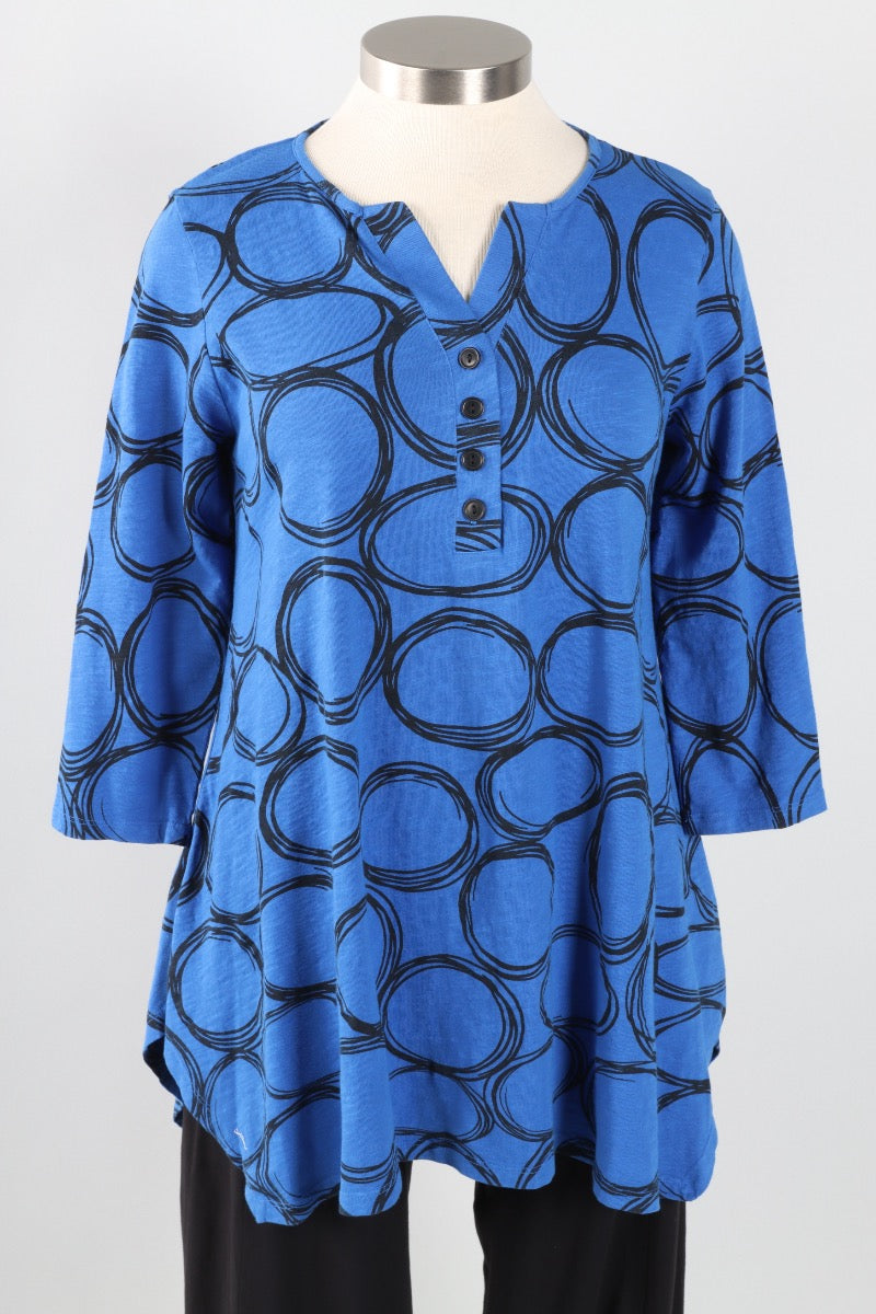 Henley Tunic - Edgewater Pond Print 