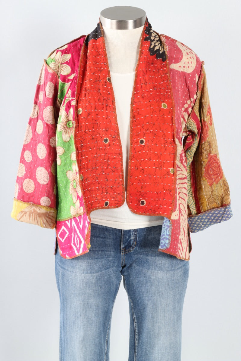 Patchwork Kimono Jacket - Multi Color #5