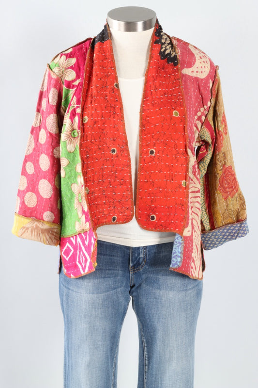 Patchwork Kimono Jacket - Multi Color #5