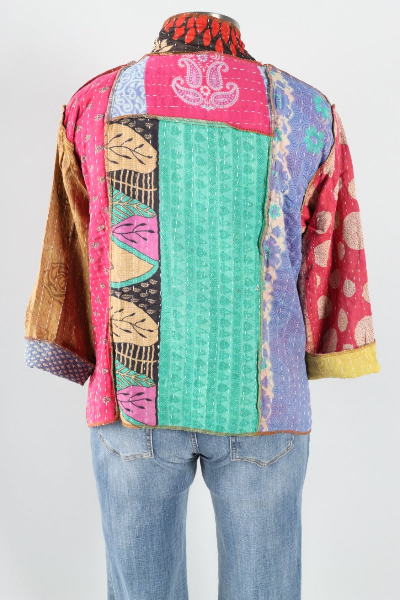 Patchwork Kimono Jacket - Multi Color #5