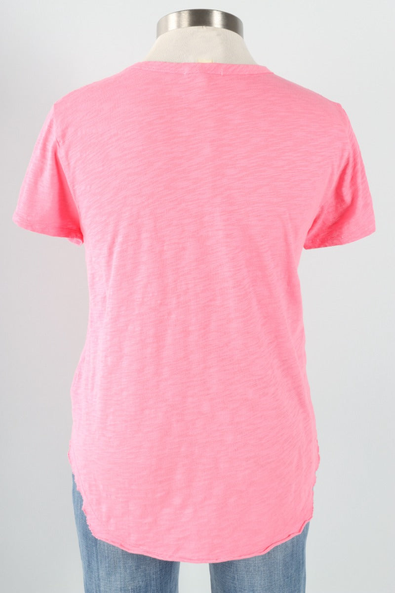 Short Sleeve Crew Tee - Pink Shimmer