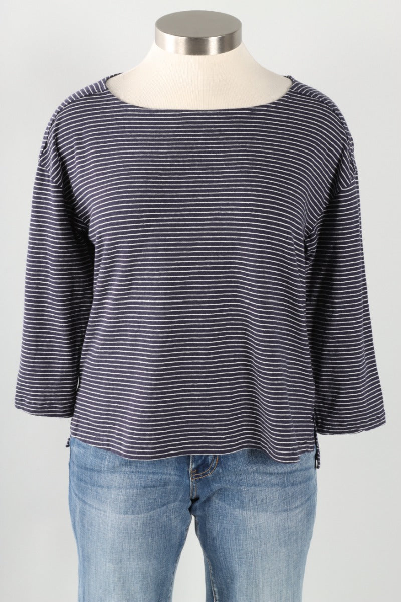 3/4 Sleeve Tee - Navy & White 