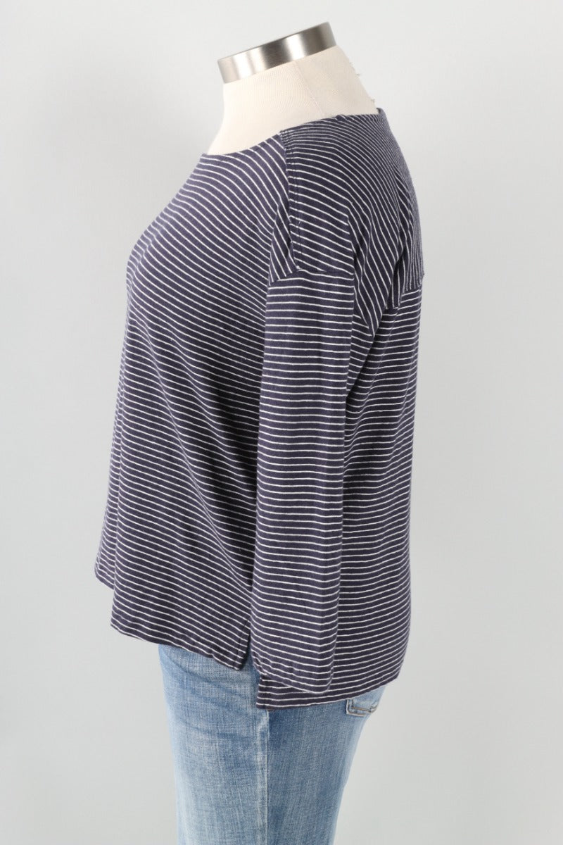 3/4 Sleeve Tee - Navy & White 