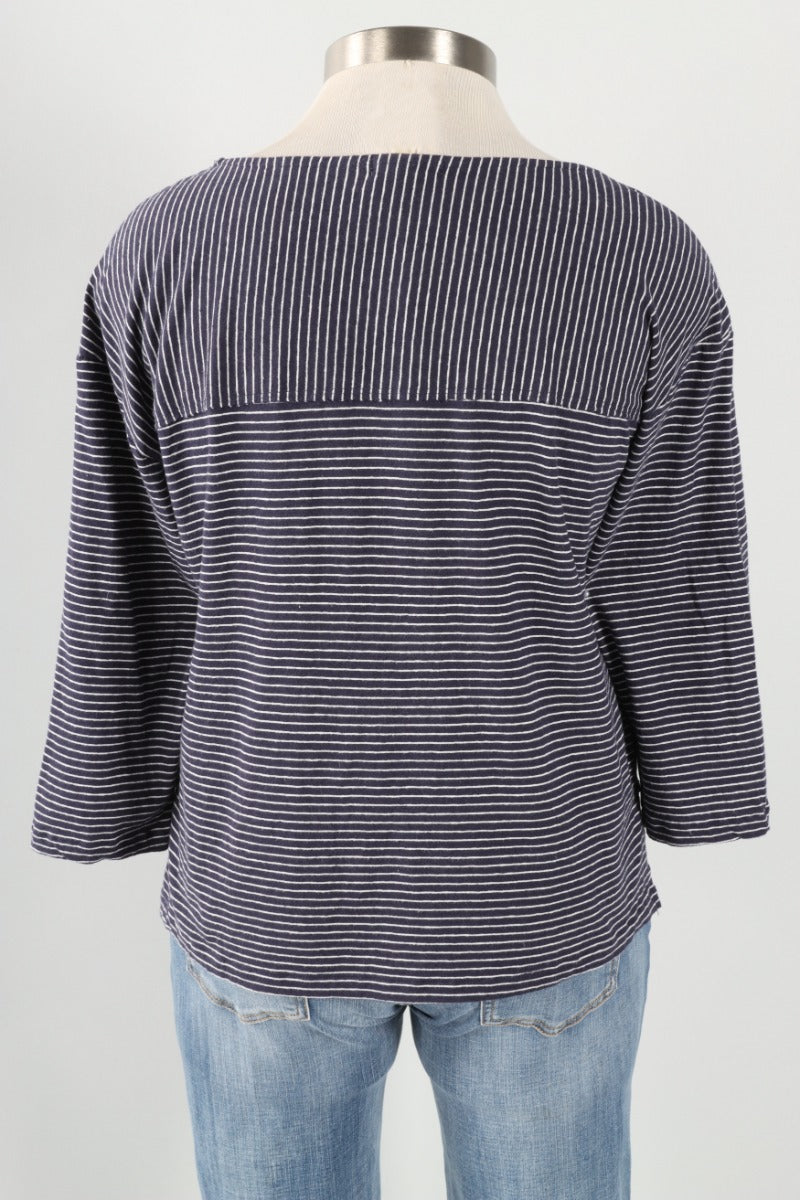 3/4 Sleeve Tee - Navy & White 