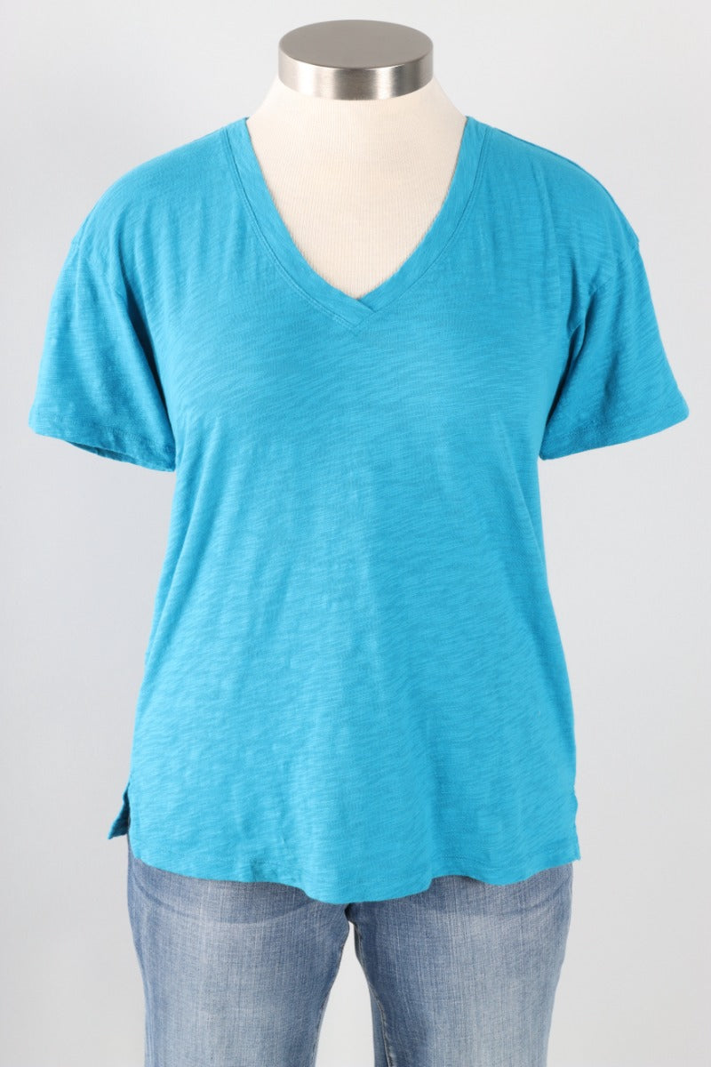 V-Neck Boxy Tee - Sea Siren
