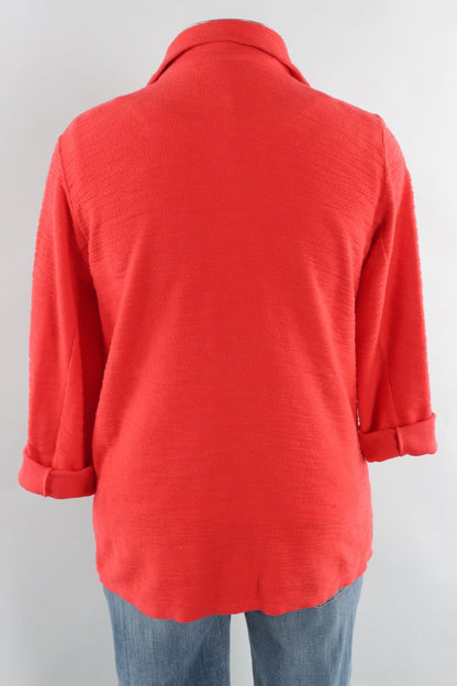 Button Front Jacket - Crimson