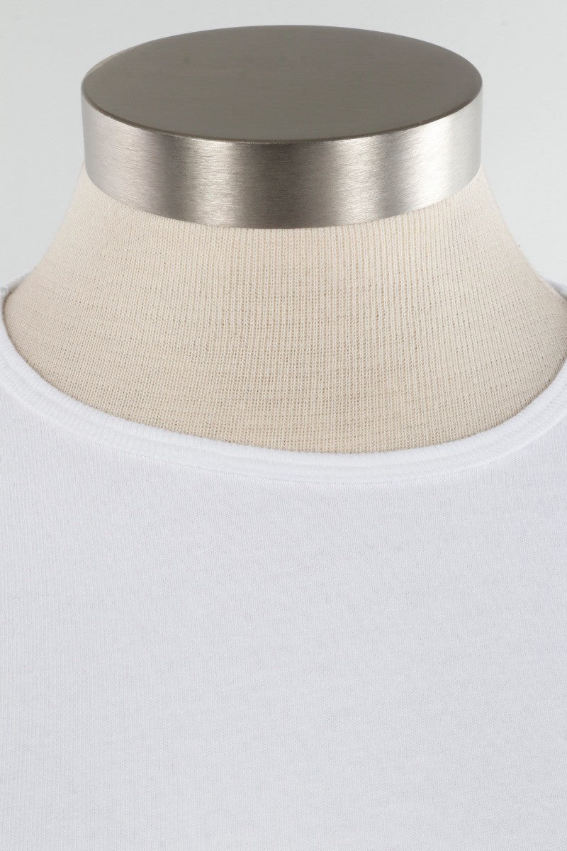 Short Sleeve Crop Crew - White