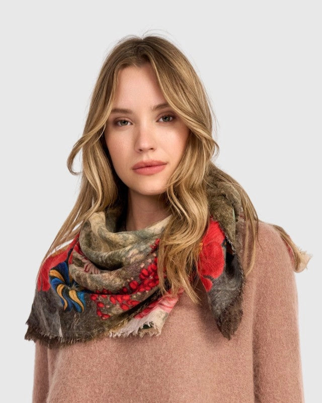 Deckle Scarf - Beige Bloom