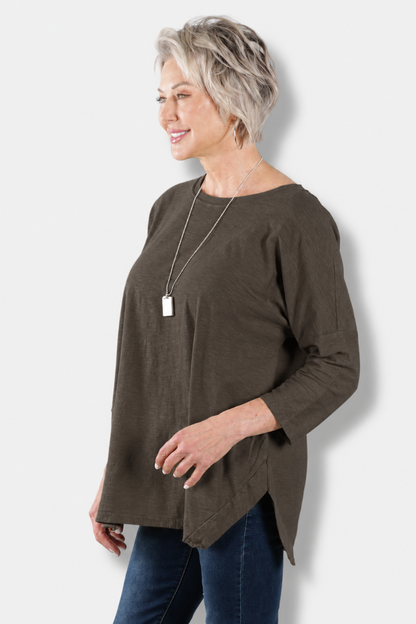 Osize Boxy Top - Chocolate