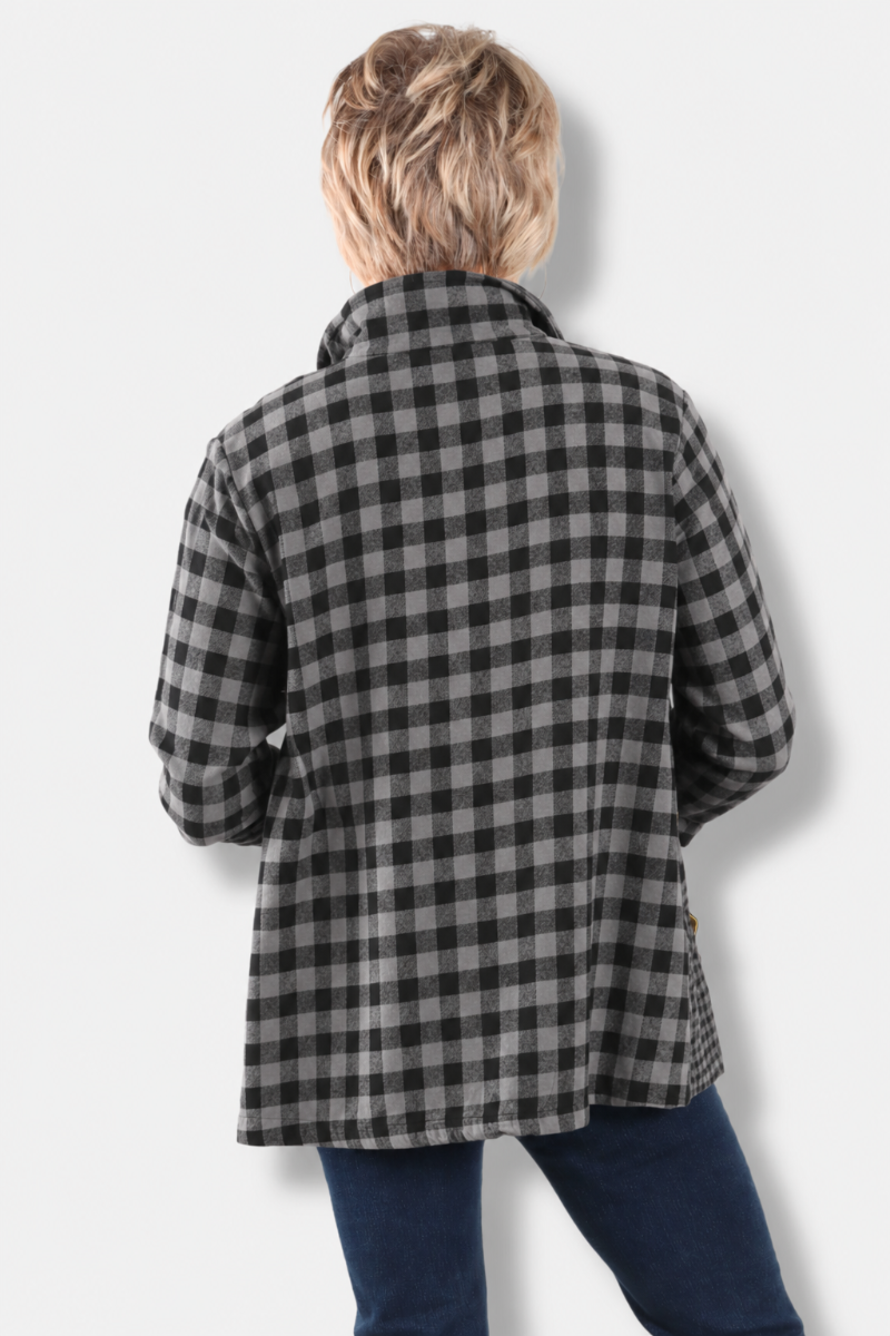 Placket Gusset Shirt - Eiffel Tower Check