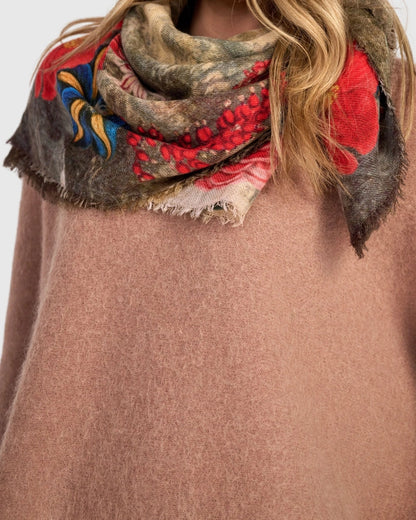 Deckle Scarf - Beige Bloom