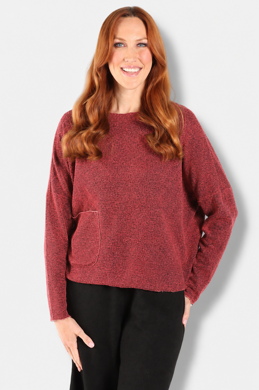 CUT LOOSE CUT LOOSE 6707625-2607 O/S PKT PULLOVER CHILI