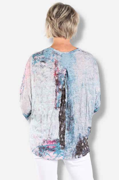 Dolman Sleeve Top - Sea Glass Garden