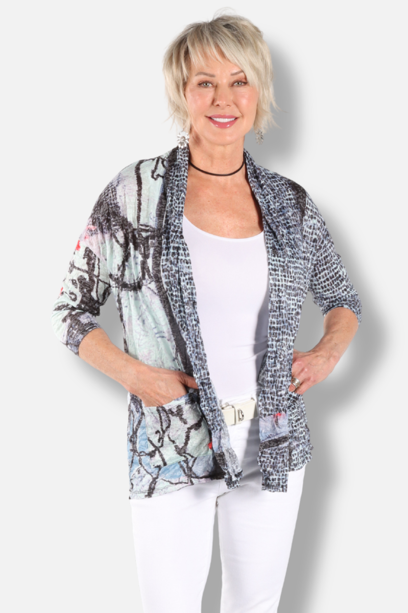 Open Front Jacket - Whispering Wildflower 