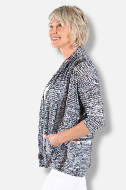 Open Front Jacket - Whispering Wildflower 