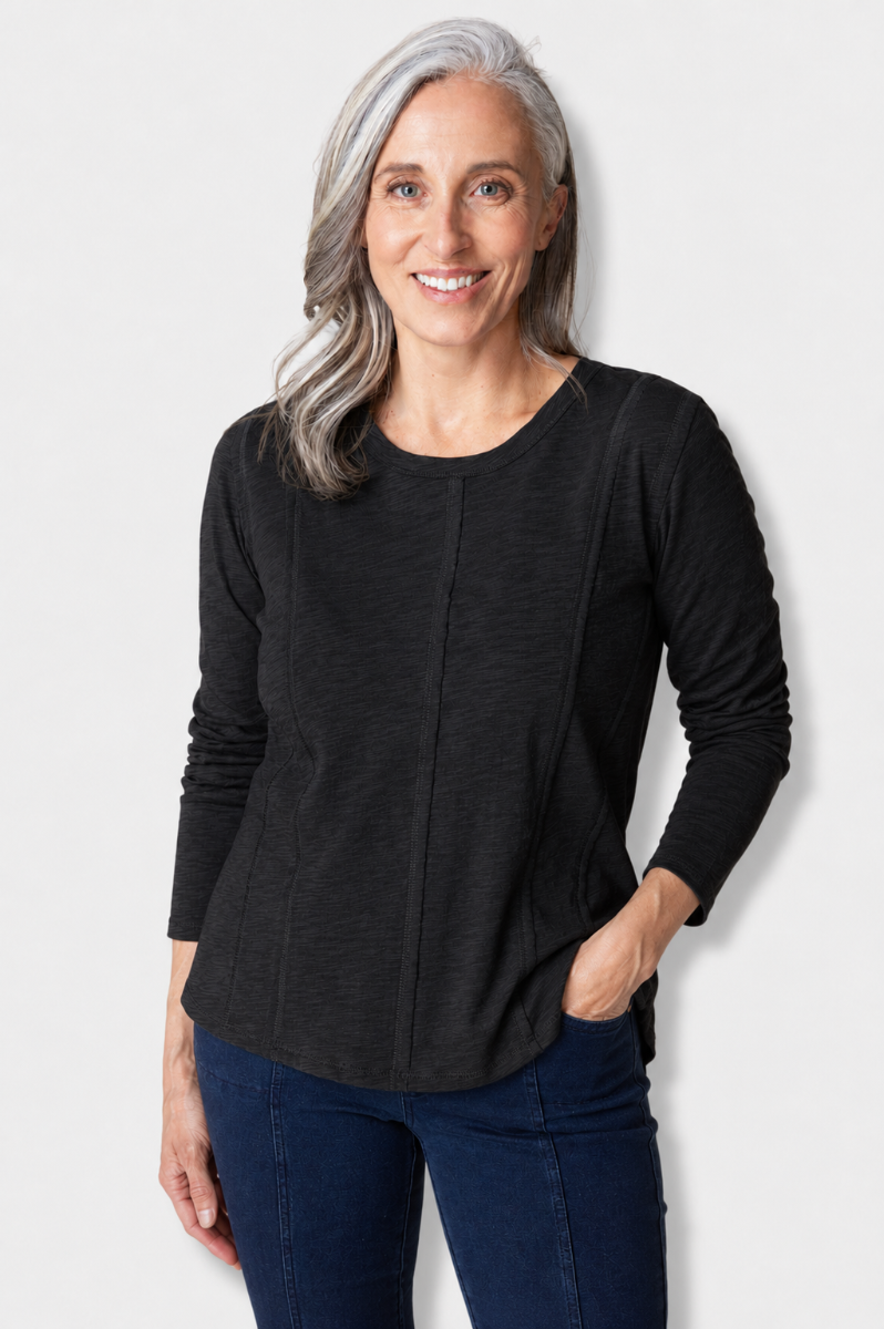 Princess Seamed Tee - Black