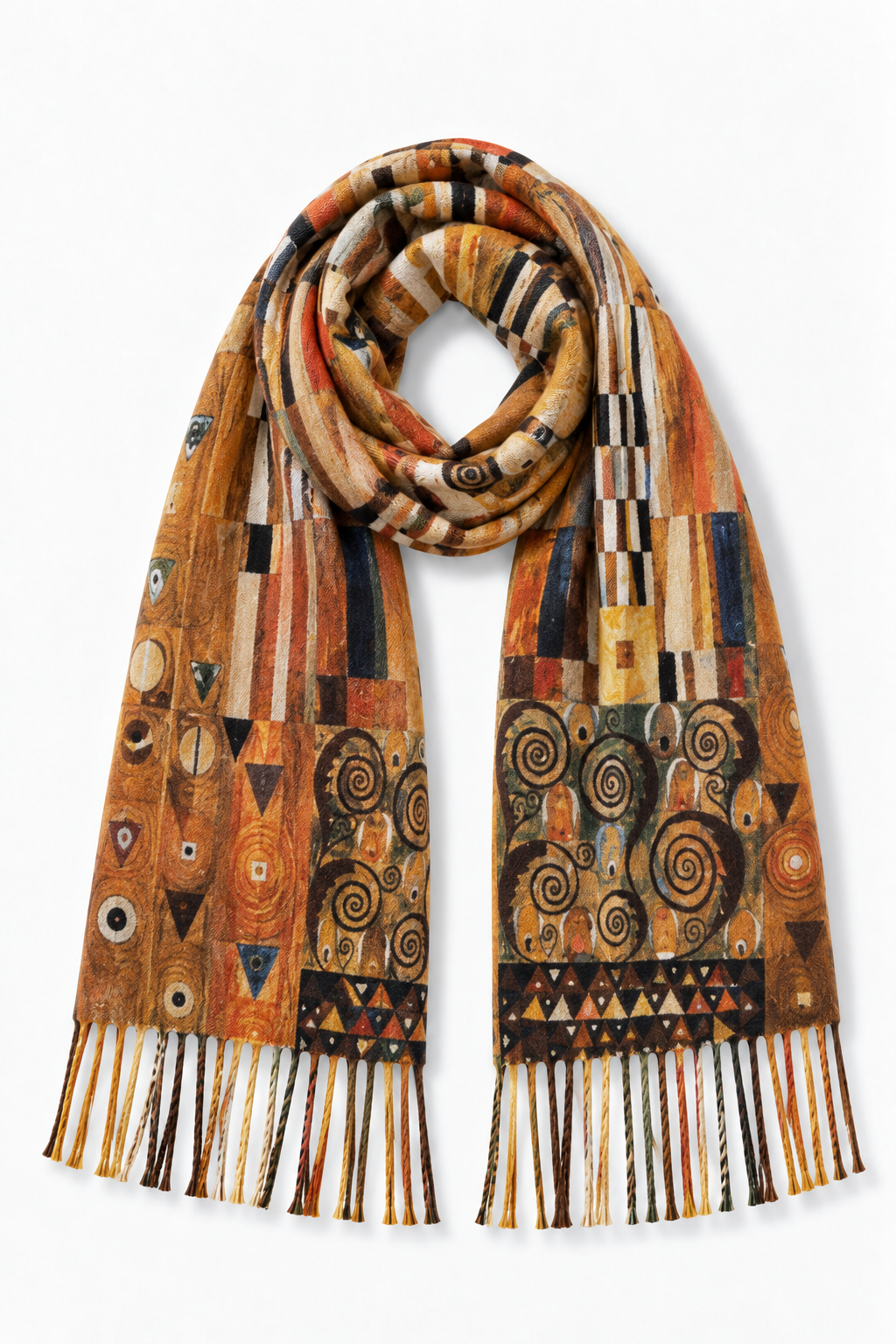 Stoclet Frieze & Abstract Cat Scarf