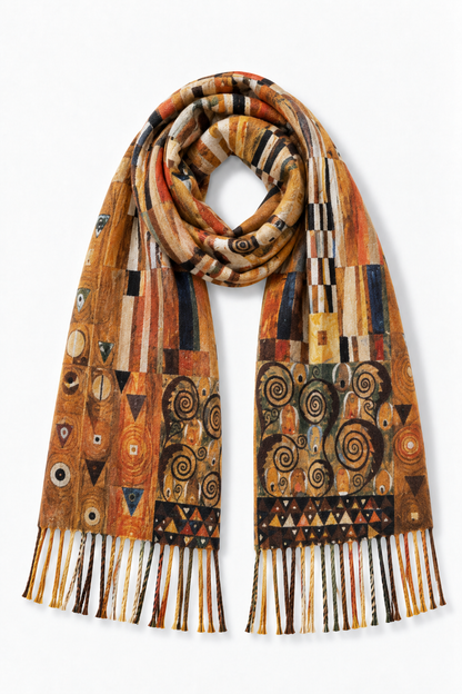 Stoclet Frieze & Abstract Cat Scarf