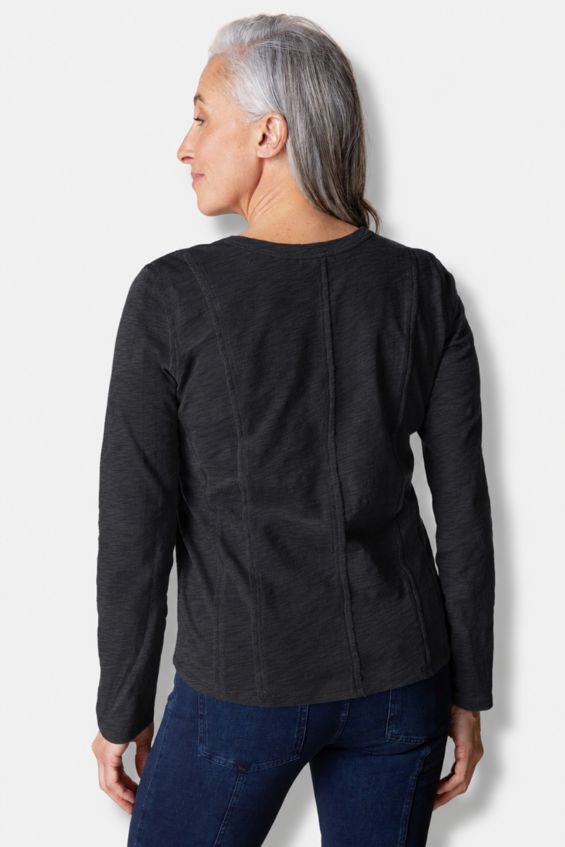 Princess Seamed Tee - Black