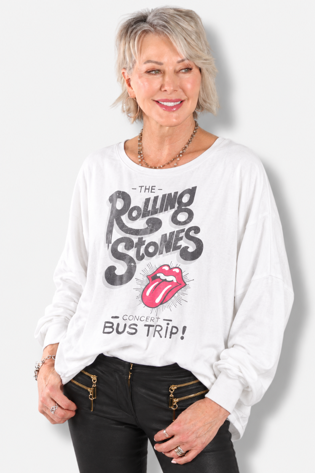 Rolling Stones Fleece Pullover - White