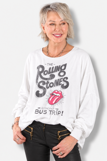 Rolling Stones Fleece Pullover - White