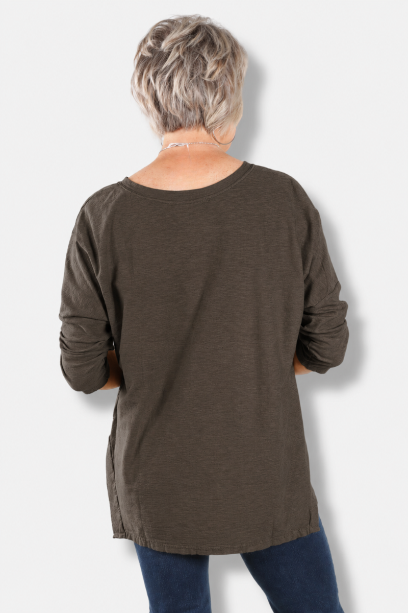 Osize Boxy Top - Chocolate