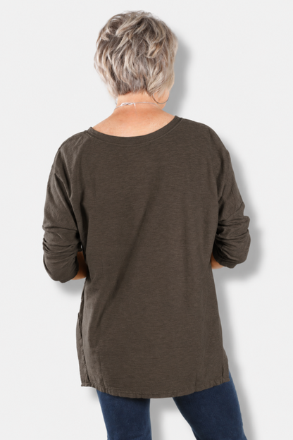 Osize Boxy Top - Chocolate