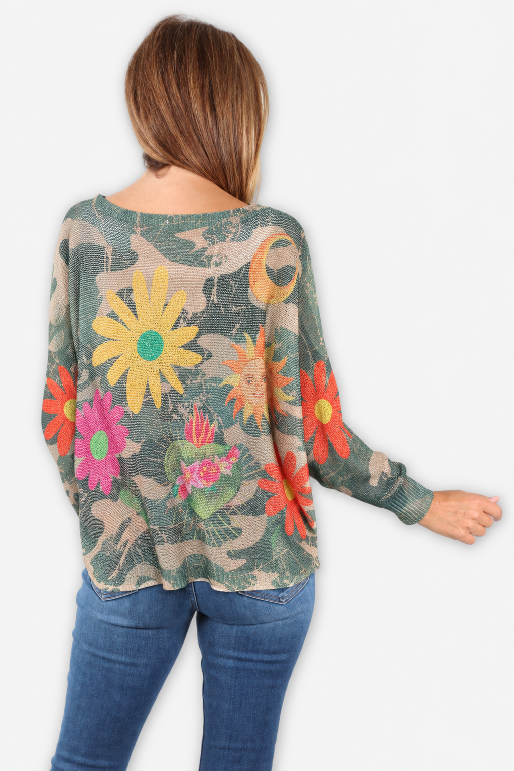 Sun & Soul Sweater - Camo Floral