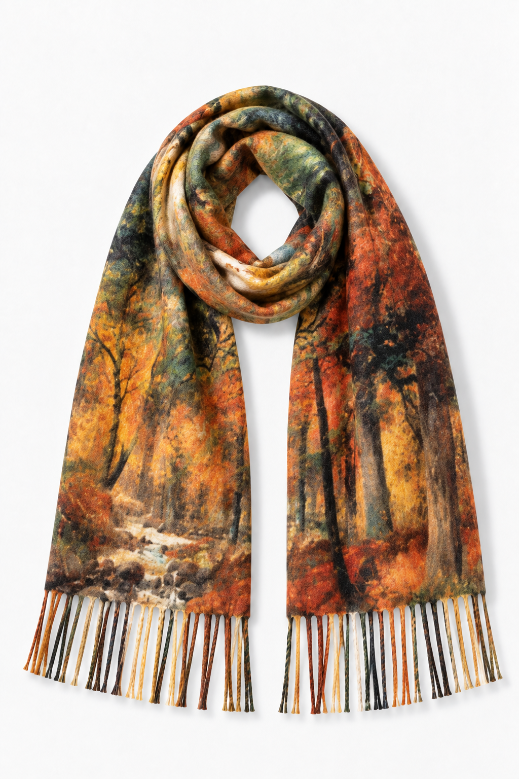 Fall Leaves & Wheat Fields Scarf