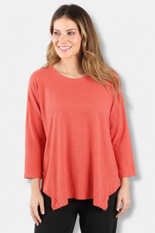  O Size Boxy Top - Chili